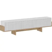 Skye Decor , Moderner TV-Ständer in Weiß und Saphir-Eiche, 180 x 44,6 x 30 cm | 100% melaminbeschichtete Spanplatte, 18 mm dick | Skandinavisches Design, elegant und funktional.