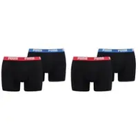Puma Herren Boxershorts 4er Pack Black Blue Red - L