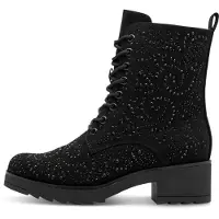 Marco Tozzi Damenschuhe Stiefeletten Schnürer Stiefelette Schwarz Freizeit