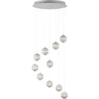 Schöner Wohnen LED Pendelleuchte "LINI", weiß, 10, Ø 55cm H: 22cm, 1 Stk., SCHÖNER WOHNEN-KOLLEKTION, Leuchten, SCHÖNER WOHNEN Kollektion, 3-Stufen Dimmer, Comfort-Lift, LED Pendelleuchte