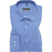 Eterna Langarmhemd "SLIM FIT", Herren, Gr. 44, Extra verlängerter Arm, blau (hellblau), Twill, 100% cotton, schmal, Manschette, Hemden Langarmhemd, NON IRON (bügelfrei)