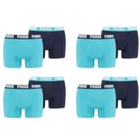 Puma Herren Boxershorts 8er Pack Aqua Blue - S