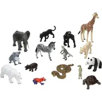 MOJO Tierfiguren Wildlife Schulset 15-teiliges Lernspielzeug