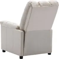 vidaXL Relaxsessel Elektrisch Creme Stoff - Sessel