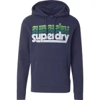 Superdry für Herren. M2014360A Stacked Kapuzenpullover marineblau (XXL), Lässig, Baumwolle