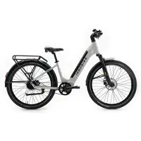 Jobobike Dyno GT Elektrisches Fahrrad – E-Bike – Tiefer Einstieg – 27.5 Inch – 250W Motor – 90 km Reichweite – Carbon Riemenantrieb – Grau