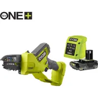 Ryobi - 18V ONE+ Gartenschere - Bürstenlos - 10 cm Führungsschiene - 6 m/s - werkzeugloser Spannmechanismus + 2,0 Ah Akku & Ladegerät - RY18PSX10A-120