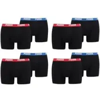 Puma Herren Boxershorts 8er Pack Black Blue Red - M