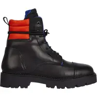 Tommy Hilfiger Schnürboots in schwarz für Herren, Größe: 45. Padded Lace Up Heritage Boot