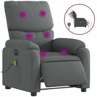Sonstiges Massagesessel Elektrisch Dunkelgrau Stoff