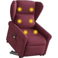 Syfax Relaxsessel Elektrisch Schwarz Stoff
