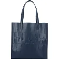 Ted Baker Schultertasche Croccon Croc Effect Icon Bag Navy dunkelblau