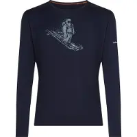 Icebreaker Herren Merino 200 Oasis Skiing Yeti Langarmshirt midnight navy L