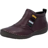 Rieker Damen Stiefelette mit buntem Gummizug und Schalensohle 52584, Größe:41 EU, Farbe:Rot