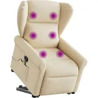 Syfax Relaxsessel Elektrisch Creme Stoff