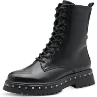 Tamaris Schnürboots, Blockabsatz, Plateau, Schnürstiefelette mit Nieten am Sohlenrand