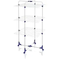 Leifheit 81454, Tischgestell, Blau, Weiß, 27 m, 3 Regale, 680 mm, 680 mm