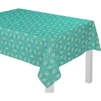 Adam Audio Tischdecke ADAM "Retro Floret" Gr. 1, blau (petrol), B:130cm L:190cm, Bio-Baumwolle, Tischdecken, Tischdecke, aus 100% Bio-Baumwolle
