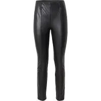 Comma Leggings mit Ziernähten aus Kunstleder