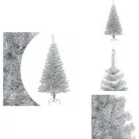 vidaXL Künstlicher Weihnachtsbaum mit Ständer Silber 150 cm PET - Weihnachtsbäume