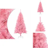vidaXL Künstlicher Weihnachtsbaum mit Ständer Rosa 120 cm PVC - Weihnachtsbäume