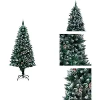 vidaXL Künstlicher Weihnachtsbaum mit Zapfen und Schnee 180 cm - Weihnachtsbäume