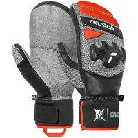 Reusch Worldcup Warrior Team Mitten black / silver / fluo red (7588) 7,5