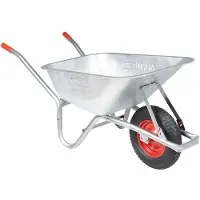 vidaXL Schubkarre 90 L 150 kg Verzinkter Stahl und Kunststoff