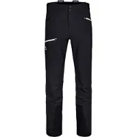 Ortovox - Winddichte und wasserabweisende Skitourenhose - Pizol Pants M Black Raven für Herren aus Softshell - Größe L - schwarz