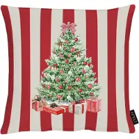 Apelt Dekokissen "3713", weiß (rot, weiß, bedruckt), B:39cm H:5cm L:39cm, Baumwolle, Polyester, Dekokissen_Sitzkissen_Kissenhüllen, Dekokissen