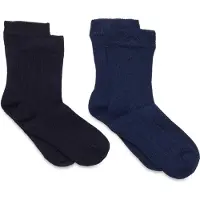 Minymo Ankle Sock - rib (2-pack) total eclipse (870) 15\\18