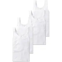 Schiesser Damen Unterhemden, 4er Pack - "Cotton Essentials", Trägertop, Baumwolle