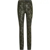 MADELEINE Gerade Jerseyhose mit Animal-Print in khaki | Gr.: 38