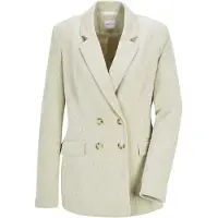 MADELEINE Jackenblazer "Cordblazer Moderner Businessblazer mit Reverskragen", Damen, Gr. 44, weiß (perlweiß), Obermaterial: 97% Polyester PES. 3% Elasthan EL., Modern, Blazer Jackenblazer, Cordoptik