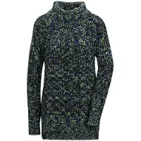 MADELEINE Moderner Winterpullover mit Rollkragen in marine / türkisblau / multicolor | Gr.: 36