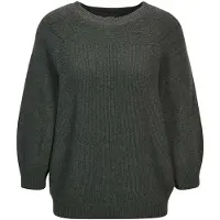 MADELEINE "Strickpullover Zeitloser Baumwollpullover mit Perlfang-Muster" weite Ärmel