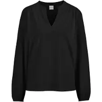 MADELEINE Jerseybluse mit Rundhalsausschnitt in schwarz | Gr.: 38