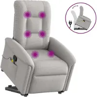 Syfax Relaxsessel Elektrisch Wolkengrau Stoff