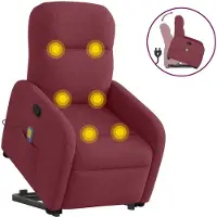 Syfax Relaxsessel Elektrisch Hellgrau Stoff