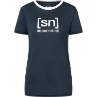 Super.natural - Women's The Essential Logo Tee - Merinoshirt Gr L blau