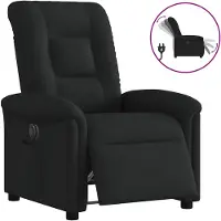 vidaXL Relaxsessel Elektrisch Schwarz Stoff