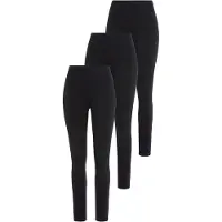 H.I.S. Leggings H.I.S "Damen", Damen, Gr. 52/54, N-Gr, schwarz, Single Jersey, Obermaterial: 95% Baumwolle, 5% Elasthan, unifarben, Basic, Hosen Leggings, für Sport und Freizeit