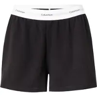 Calvin Klein Shorts, Damen, Gr. XL (42), N-Gr, schwarz, Web, Obermaterial: 100% Baumwolle, UNDERWEAR, unifarben, regular fit kurz, Hosen Shorts, Regular fit elastischem Bund