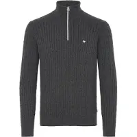 Kronstadt Troyer "Troyer KSCall half zip", Herren, Gr. M, grau (charcoal mix), Obermaterial: 100% Baumwolle CO., Pullover Troyer