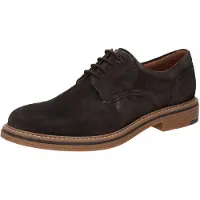 Sioux Schnürschuh "Encanio-712", Herren, Gr. 44.5 (UK 10), braun (dunkelbraun), Obermaterial: 100% Kalbsveloursleder CAVL. 100% Gummi rubber., Schuhe Schnürschuh