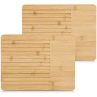 Zeller Present Schneidebrett "Brot-Schneidebrett, 2-tlg., Bambus", (Set, 2 St.), pflegeleicht, flexibel, handlich