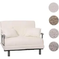 Mendler Schlafsessel HWC-K29, Klappsessel Schlafsofa Gästebett, Liegefläche 190x100cm, Stoff Bouclé (500g/m2