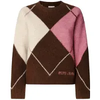 Pepe Jeans für Damen. PL7000037 Cecily Pullover braun (L), Lässig, Acryl