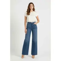7 for all mankind für Damen. 7UG20E381BB Jeans Stretch Denim Lotta Weites Bein blau (27), Lässig, Baumwolle