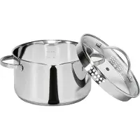 Kruger Kochtopf KRÜGER, silber (silberfarben), H:10cm Ø:16cm, Töpfe, Kochtopf, Induktion